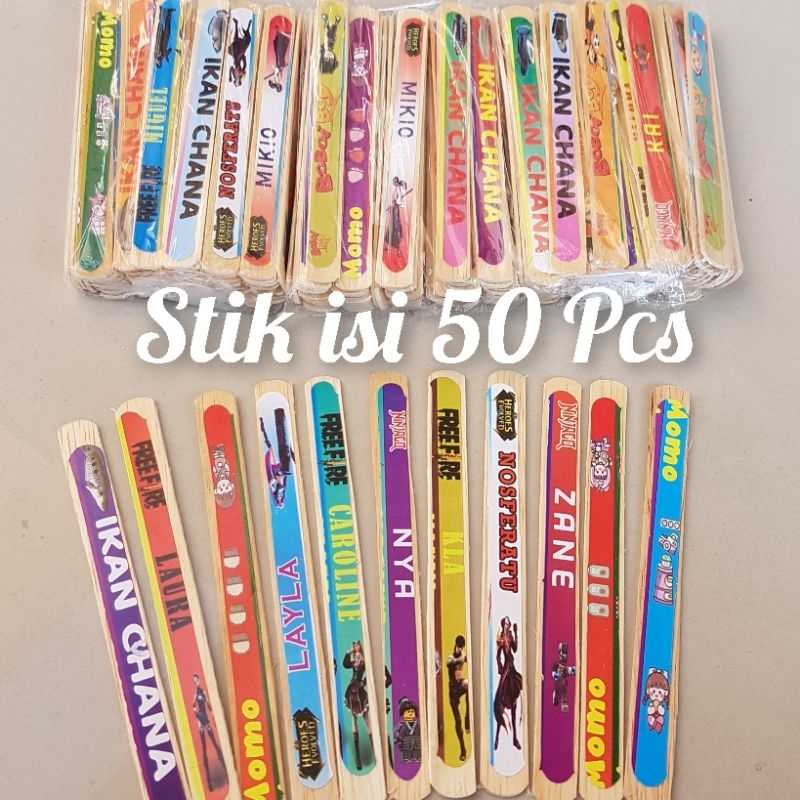 Mainan Stik Es Krim,Stik Stiker,Mainan Stik Kayu,Mainan Stik Murah,Stik Adu Tepuk