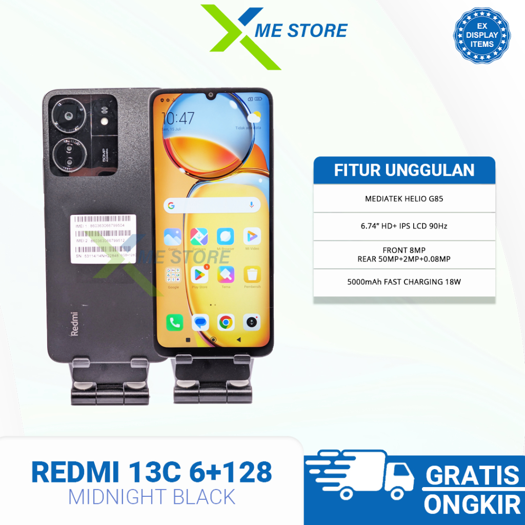 REDMI 13C 6/128GB, 8/256GB EX DISPLAY - HP ONLY