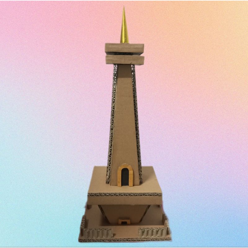 KERAJINAN TANGAN PRAKARYA HIASAN PAJANGAN MINIATUR KARDUS HADIAH 21 tugu monas