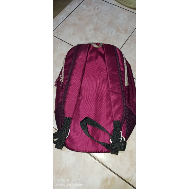 TAS QUECHUA MERAH MOTIF GARIS (SESUAI GAMBAR)