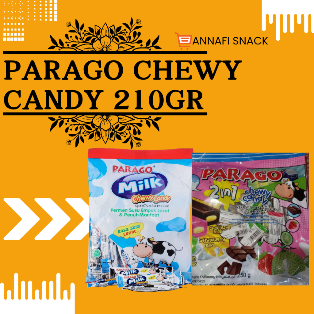

PARAGO PERMEN LUNAK 210g // CHEWY CANDY // CHEWY MILK