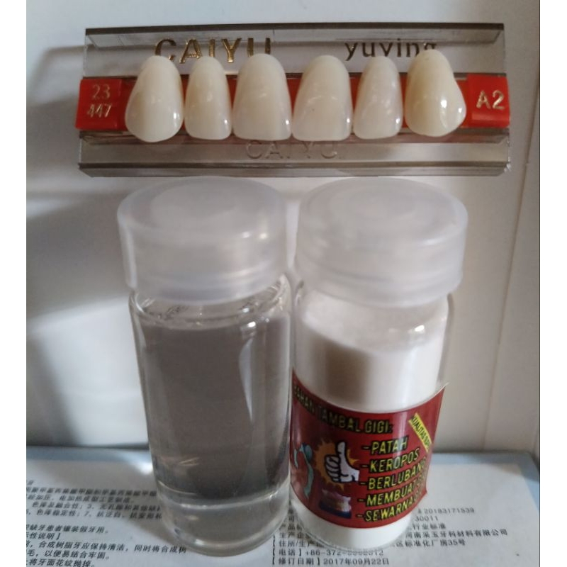 Bahan tambal gigi berlubang gigi renggang sewarna gigi bonus gigi