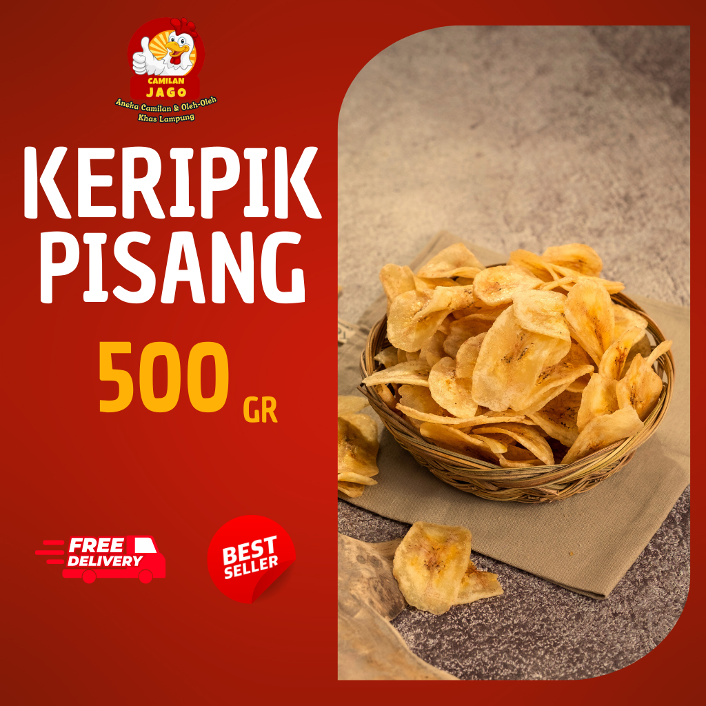 

Keripik Pisang Kepok 500 Gram Rasa Gurih / Asin - Original