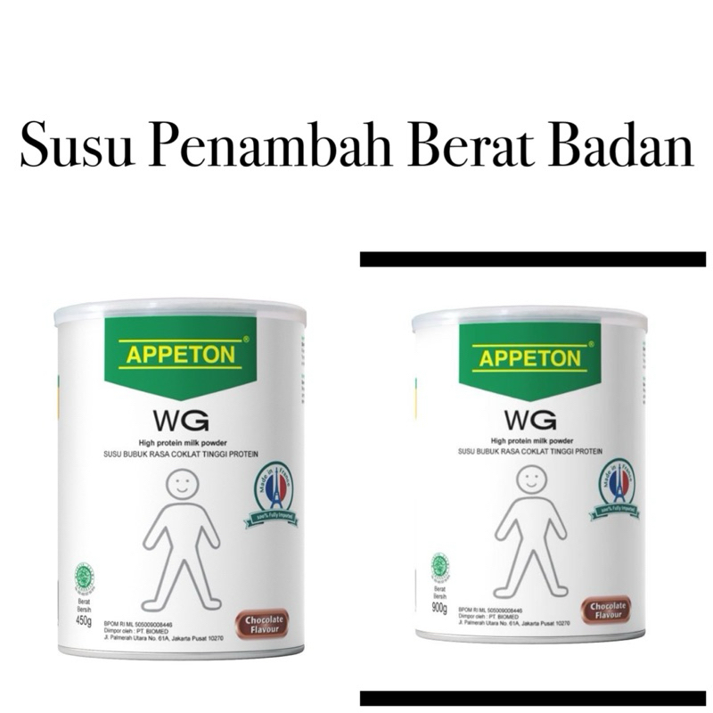 

APPETON - Weight Gain Adult/ Susu Penambah berar Badan 450gr & 900 gr. &