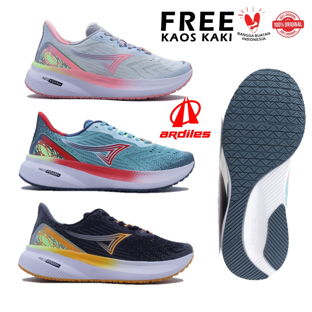 Sepatu Lari Running Ardiles Nfinity Xtend Original Sepatu Daily Running Senam Joging Merk Ardiles