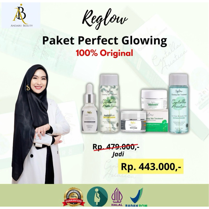 Reglow dr shindy skincare official store/reglow official store/paket perfact glowing/skincare glowin