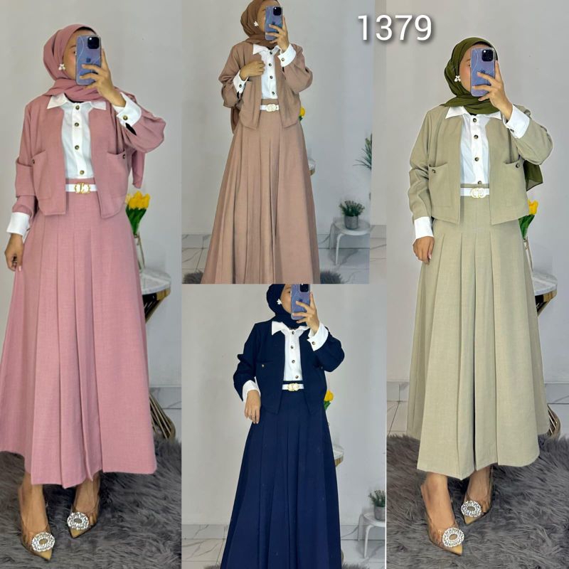 Set Rok Bahan Katun Zara Stelan Terbaru (Busui)