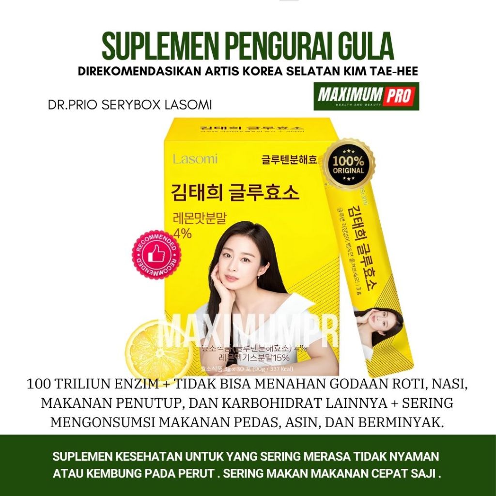 Suplemen pecinta roti pasta enzim Korea pemecah mengurai diet bebas karbo gluten harian alami tanpa 