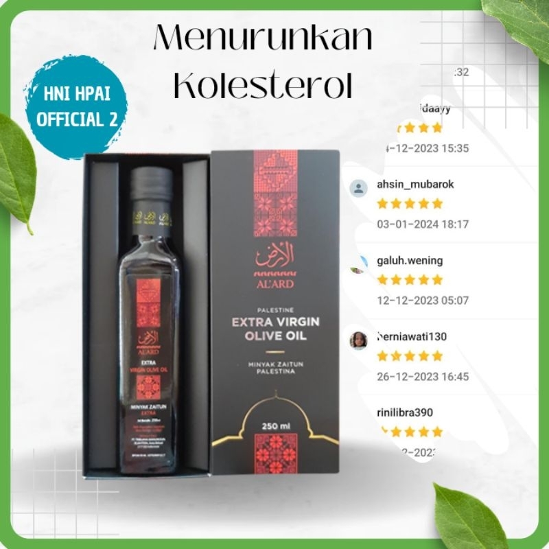 

Al ard olive oil minyak zaitun asli 100% extra virgin olive oil original palestina