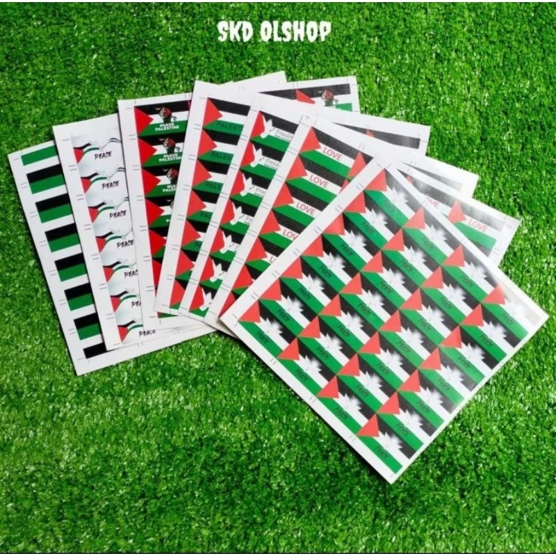 

Tempelan pipi palestina - stiker pipi palestina 1 lembar isi 28 pcs / cuting