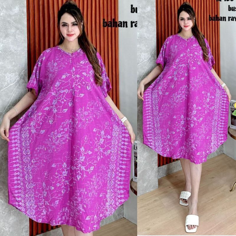 Daster Lowo Jumbo Batik Soft Colour Kekinian Busui Bumil / Daster Jumbo Batik Cap Soft Colour Rayon 