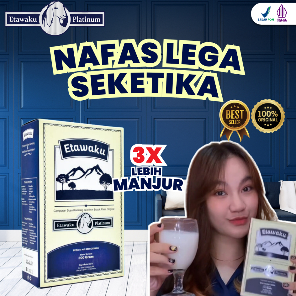 

ETAWAKU PLATINUM ORIGINAL - SUSU HERBAL KESEHATAN PERNAFASAN BANTU MENGATASI ASMA SESAK NAFAS ISPA
