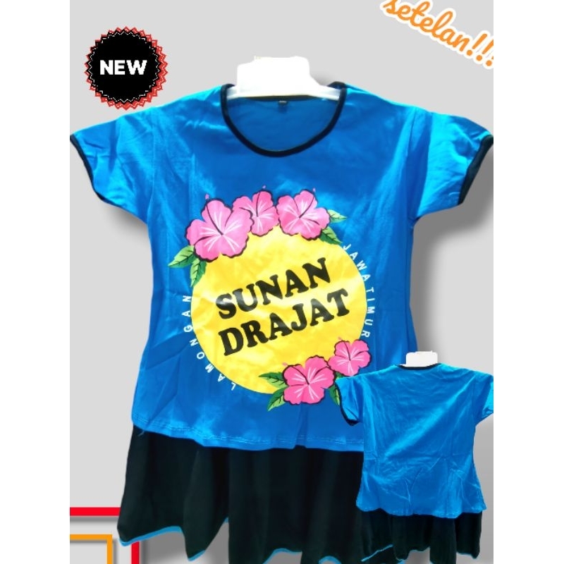 SUNAN DRAJAT Setelan Kaos Anak Perempuan | Baju Setelan Anak Sunan Drajat | Setelan Anak Umur 1-10 T