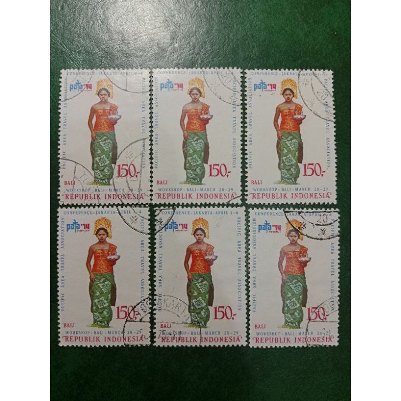 

Prangko Indonesia 6 Pcs Rp 150 PATA Tahun 1974 USED