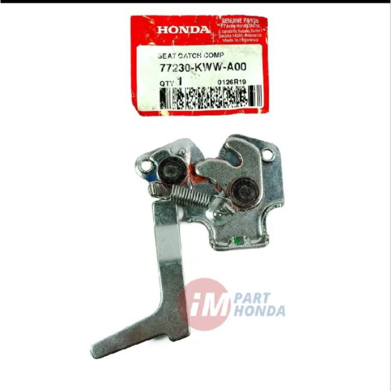 77230-KWW-A00 Dudukan Kunci Jok Seat Lock Revo absolute 110 2009 - 2010 Karbu
