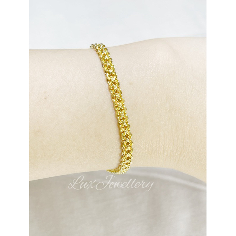 Gelang Rantai Double Nori / Gelang Tikar 3Gram dan 5Gram