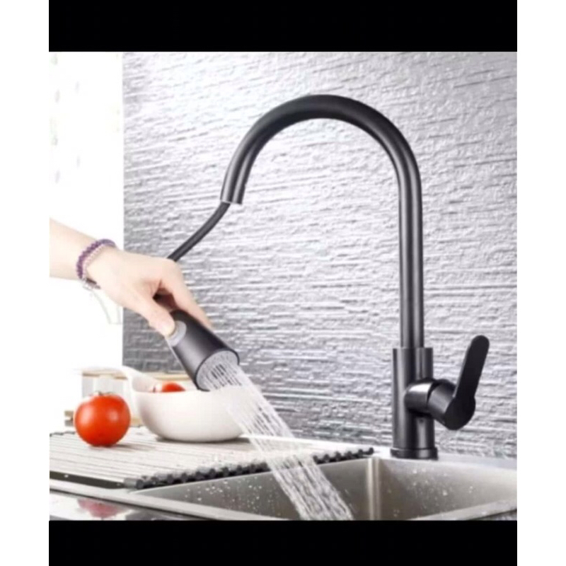 Kran Sink Tarik Keran Cuci Piring Fleksibel Stainless Faucet Sprayer kran Cuci Piring Kitchen sink k