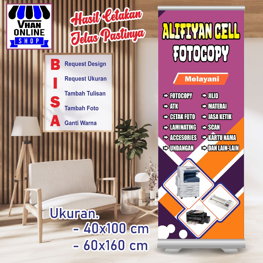 Custom Banner MMT Spanduk Fotocopy dan Toko Aksesoris Bagus Murah