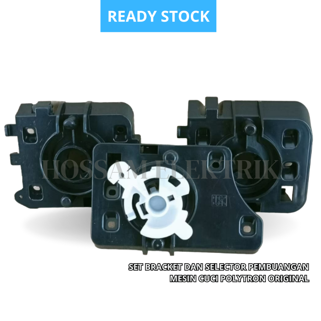 SET BRACKET DAN SELECTOR PEMBUANGAN MESIN CUCI POLYTRON ORIGINAL