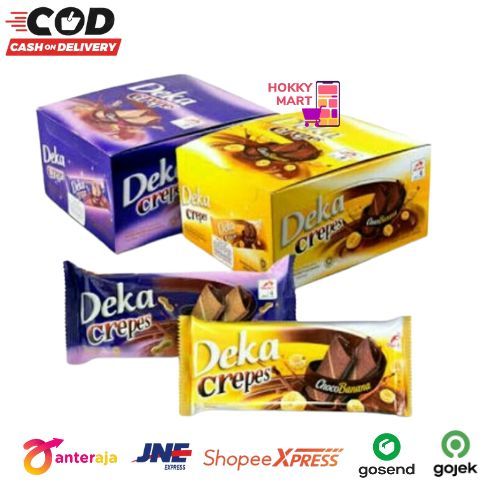 

[ HOKKY ] Deka Crepes Dua Kelinci Box isi 12 x 10gr Choconut Chocobanana Snack Cemilan Anak Murah