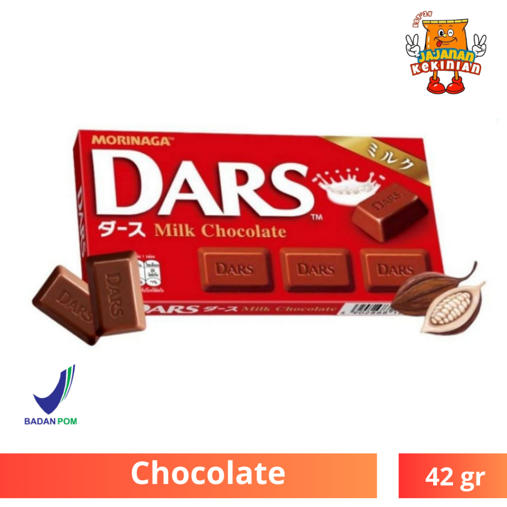 

MORINAGA DARS MILK CHOCOLATE - 42gram I CEMILAN COKLAT I SNACK COKLAT