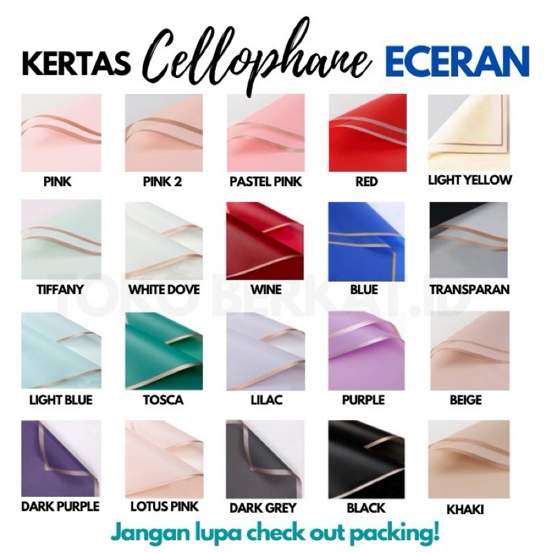 

Kertas buket / Cellophane List Gold Line Emas
