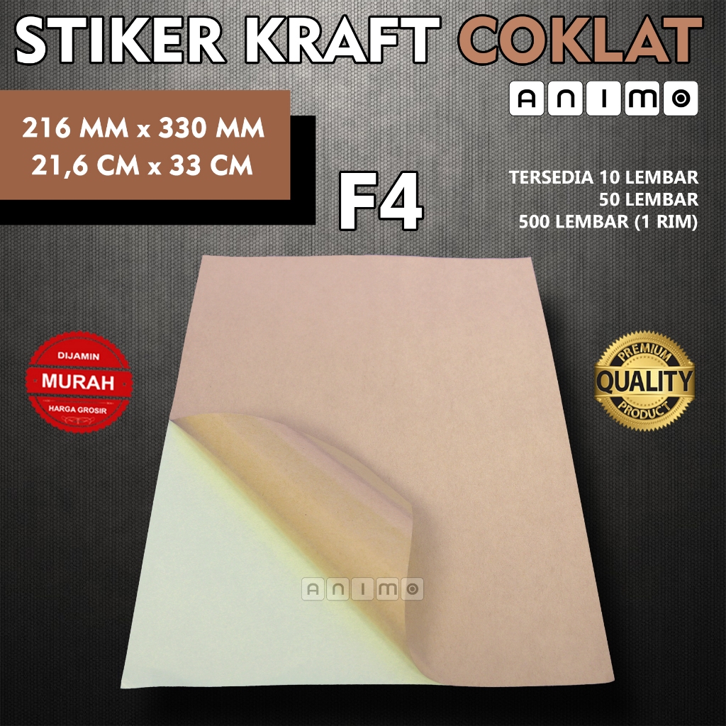 

STIKER KRAFT F4 10 Lembar - STIKER VINTAGE - STIKER COKLAT - KRAFT STICKERS