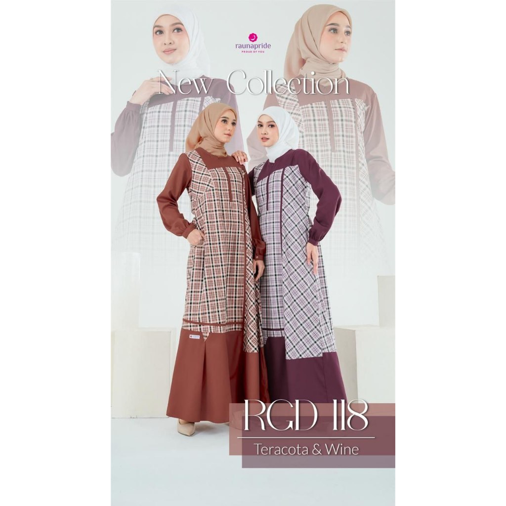Rauna Rgd 118 Mat katun Gamis Daily Model Terbaru