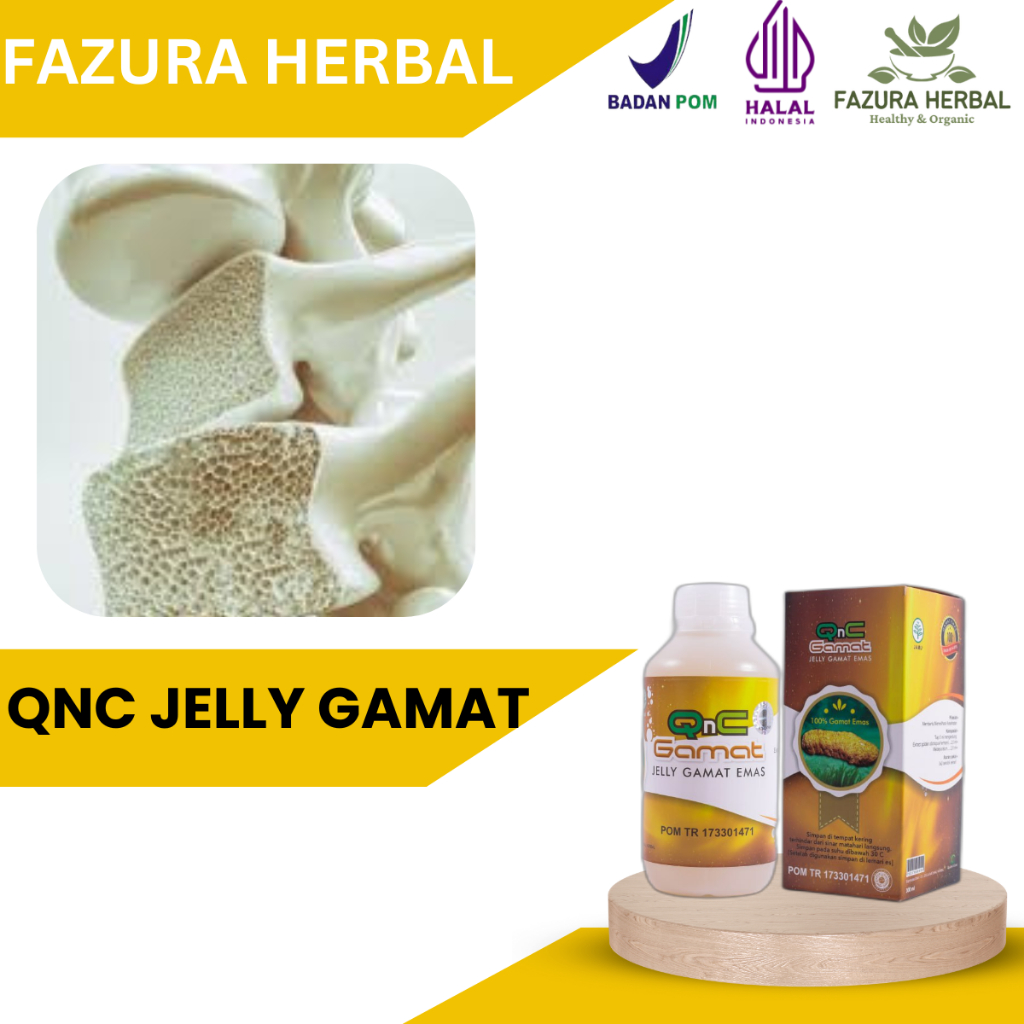 QnC Jelly Gamat - Obat Pengeroposan Tulang, Obat Tulang Punggung Keropos, Obat Tulang Lutut Keropos