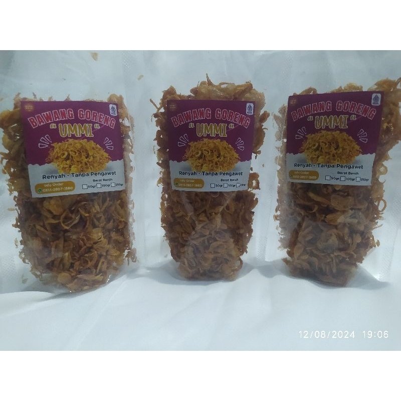 

Bawang goreng 200gr 100gr 50gr asli renyah tanpa pengawet