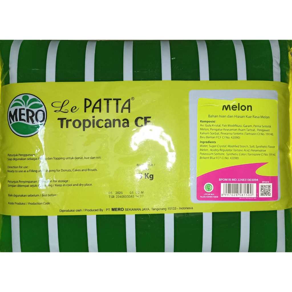 

SELAI MELON LEPATTA 5KG - SELAI ROTI - ISIAN ROTI