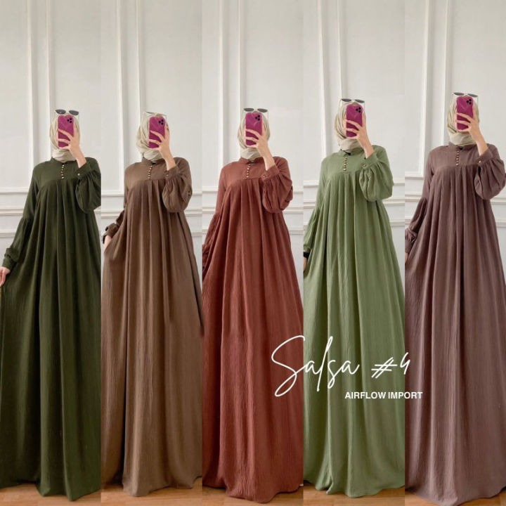 gamis salsa LD110 & LD 120 / Gamis terbaru 2024 lebaran wanita import / GAMIS TERBARU / salsa DRESS 