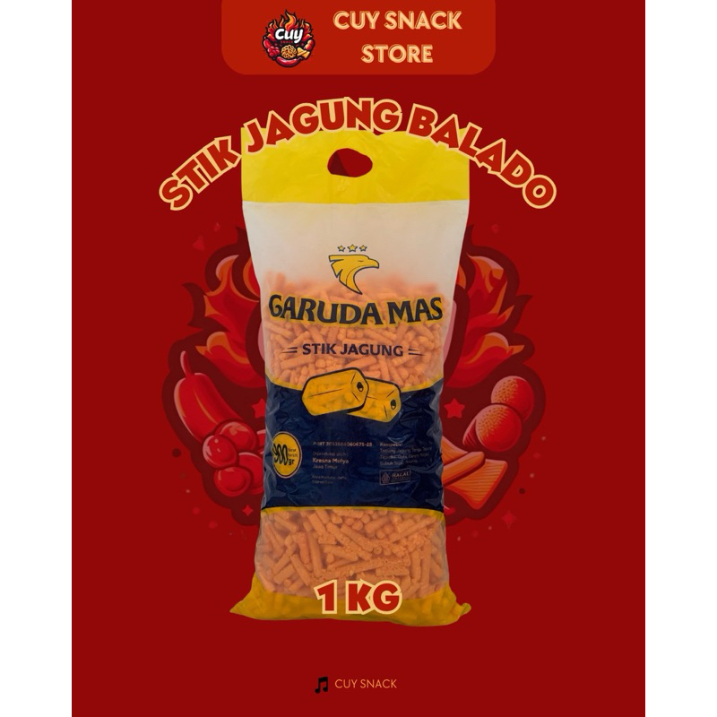 

MAKANAN KERING SNACK STIK JAGUNG 1 Kg, By. Cuy Snack Bebas COD