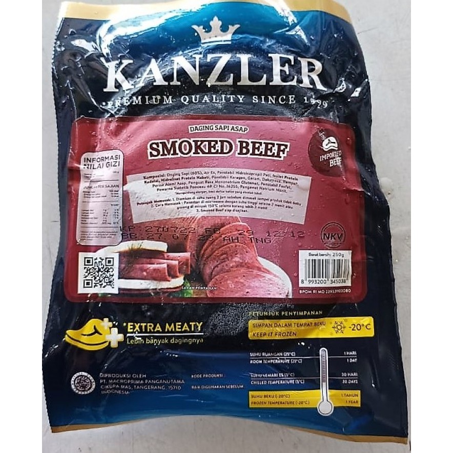 

KANZLER SMOKE BEEF 250 GR 12 PCS