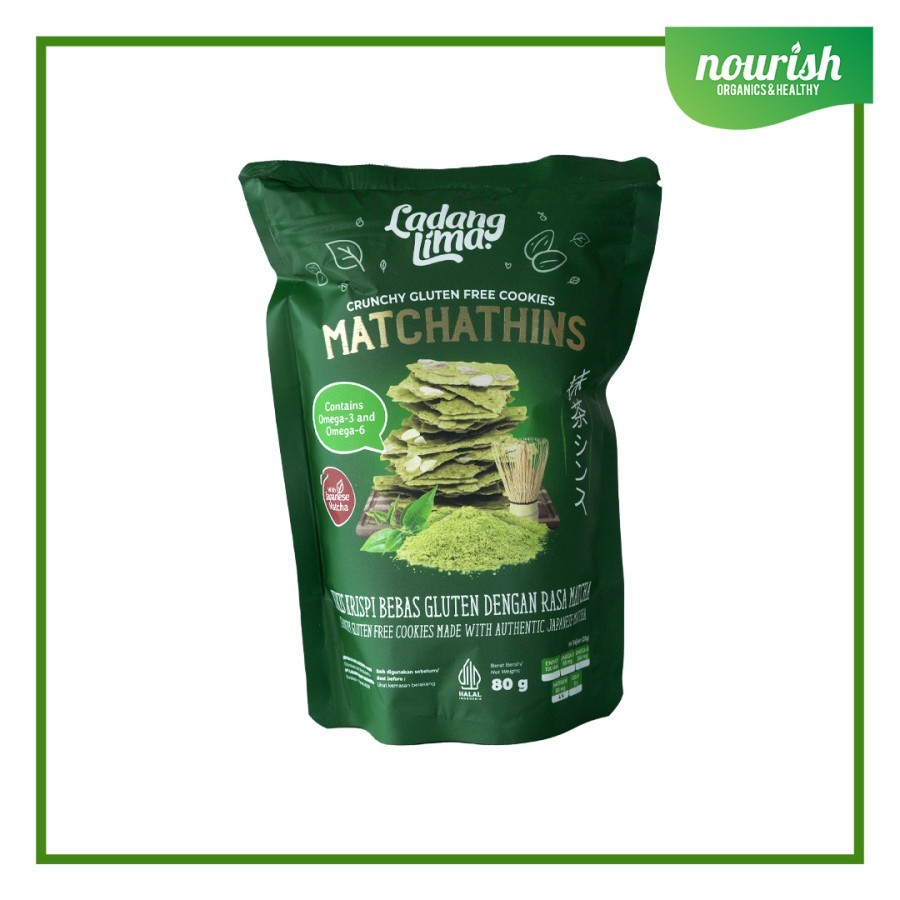 

Ladang Lima Matchathins Cookies Matcha Gluten Free 80gr