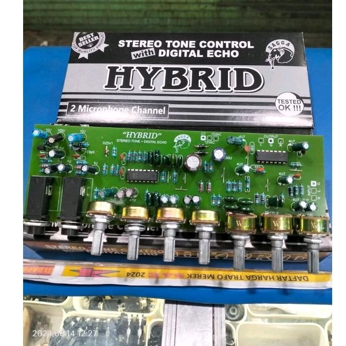 Kit tone control with digital echo HYBRID+ 2mic