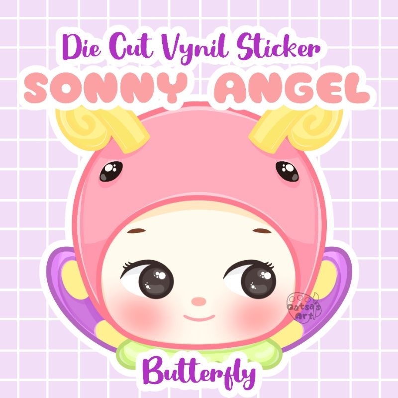 

|| Die Cut Vynil Sticker || SONNY ANGEL || Butterfly from Bug's World Series ||