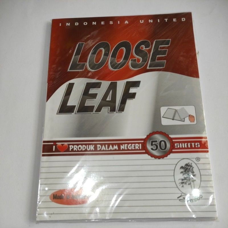 

kertas binder atau loose leaf A5 isi 50 lbr