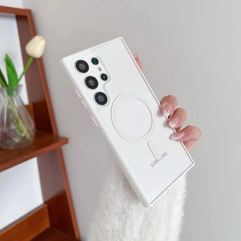 PM - CUCI GUDANG CASE MAGSAFE CLEAR WHITE SAMSUNG S21FE S22+ S22 ULTRA S23+ S23 ULTRA S23 FE