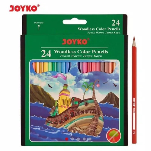 

Pensil Warna Joyko 24 Warna Woodless / Joyko Colour Pencil CP-104