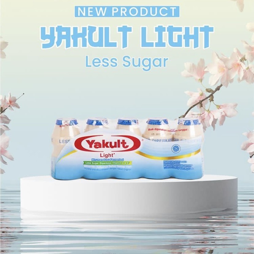 

yakult light less sugar minuman probiotik isi 5 botol