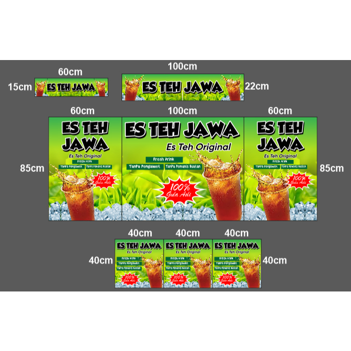 CUSTOM BANNER ROMBONG / BOOTH ES TEH JAWA