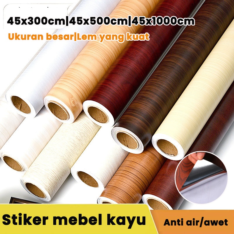 【upgrade】stiker motif kayu wallpaper lemari stiker motif kayu furniture stiker dinding motif kayu