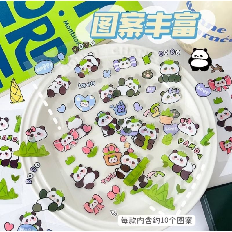 

Sticker Karakter Panda Lucu Unik Sticker Kartun Anak