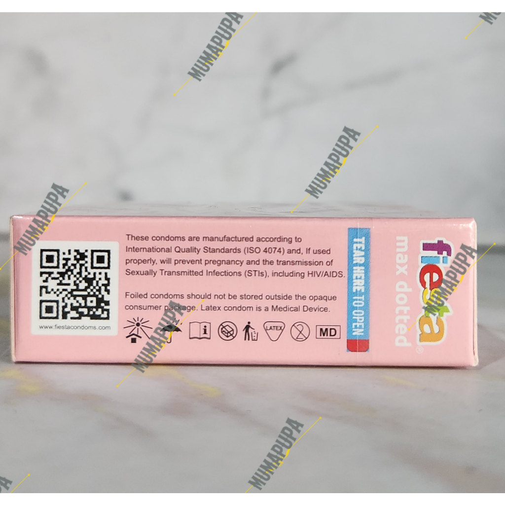 Gigikbunga Kondom Fiesta Dotted Isi 3 (Kondom Dengan Dot)