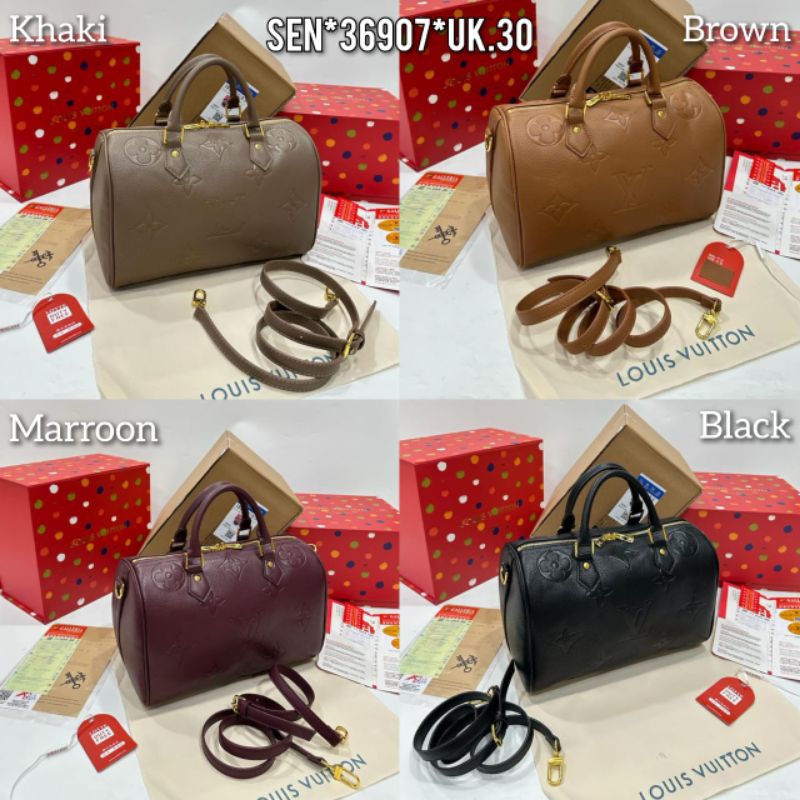 Tas LV Speedy Bandou Mono Embos Giant Good Quality