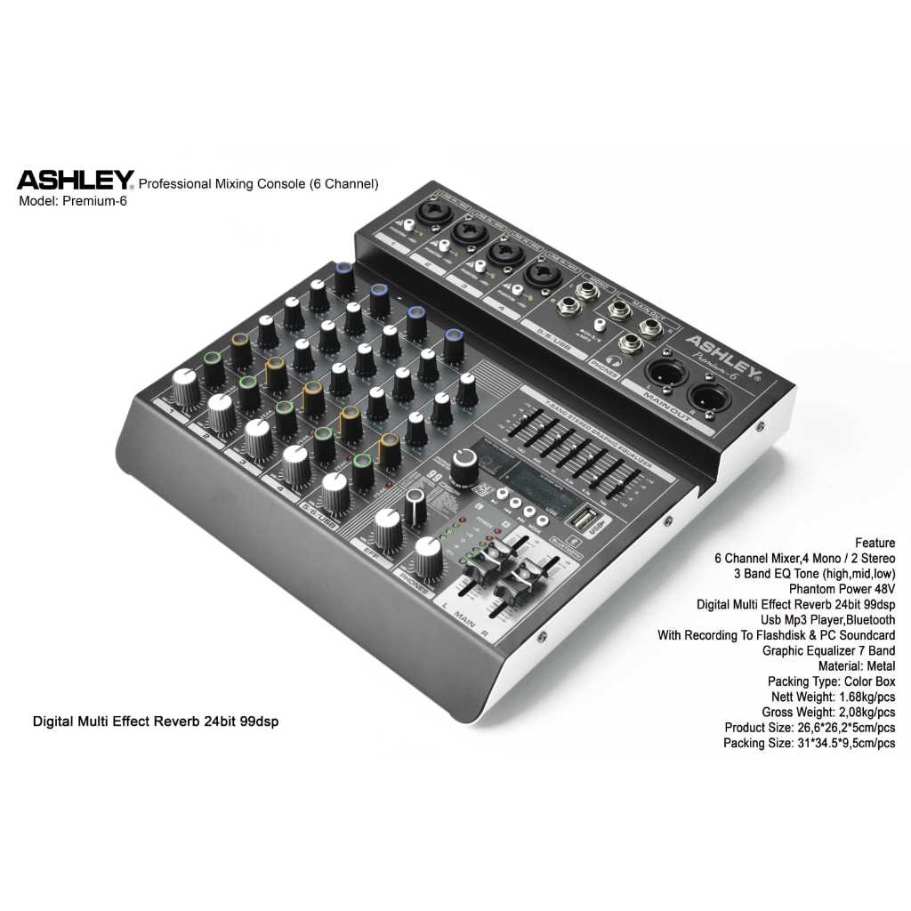 Mixer Ashley Premium 6 Premium6 - 6 channel