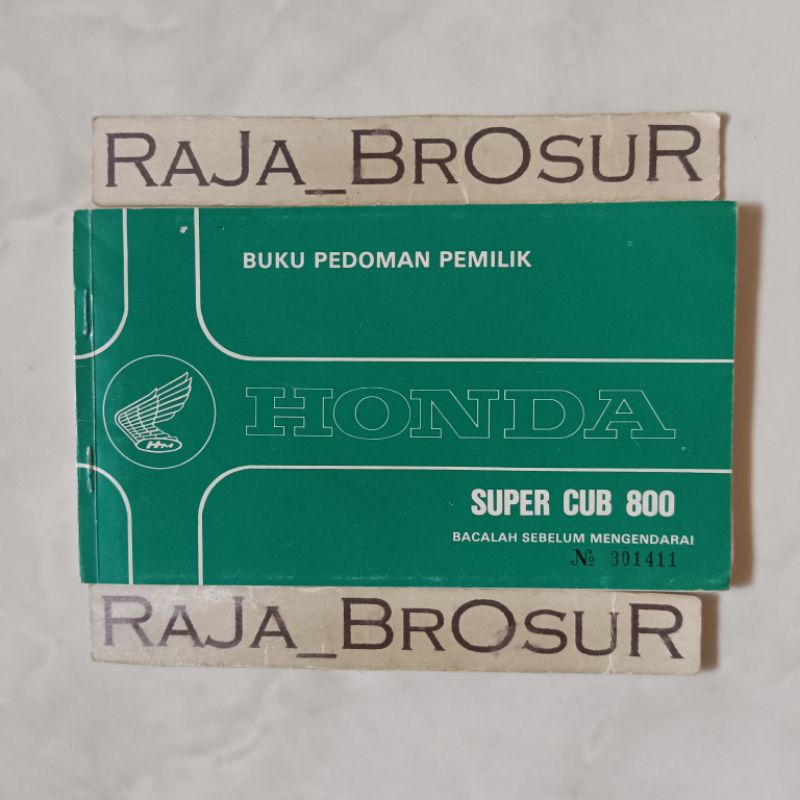 Buku pedoman pemilik/Manual book Honda Super Cub C800 C 800 Cub800 Cub 800 1983