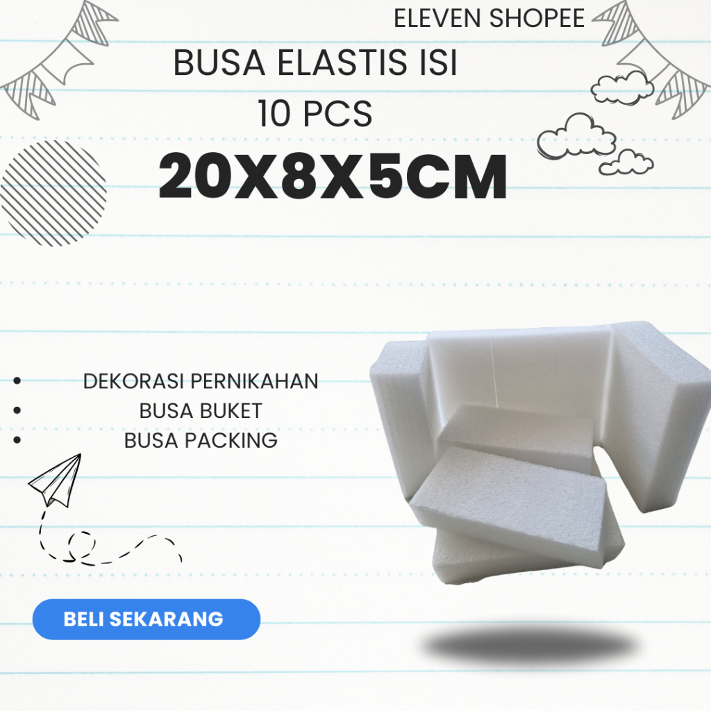 PAKET ISI 10 PCS Busa bunga / Oasis busa bunga Styrofoam/ Oasis buket / Dekorasi Pelaminan