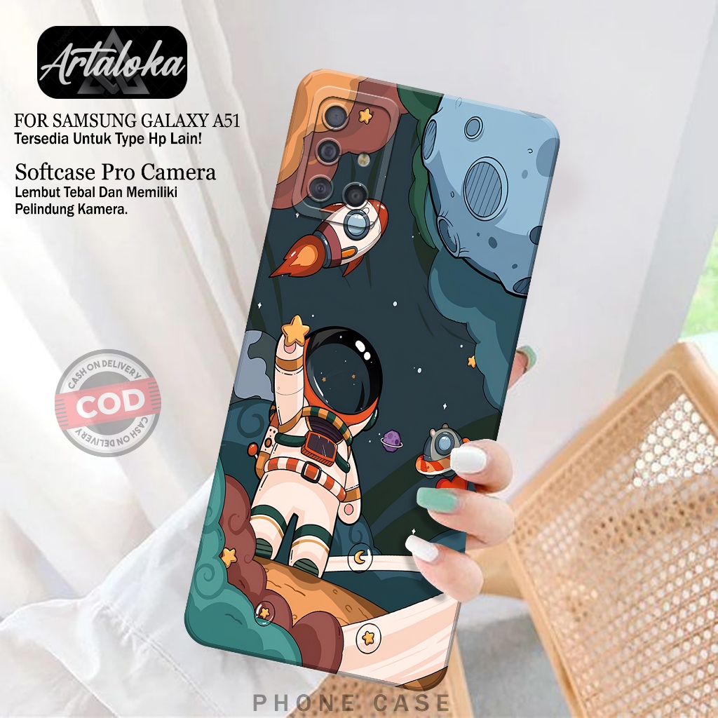 Softcase Hp Samsung Galaxy A51 Fashion Case Astronod Case Samsung Galaxy A51 Silikon TPU Pro Camera 